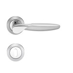 Orlando R42 Chrom/Chrommatt Rundrosette Zimmertürgarnitur BB - Karcher Design