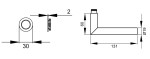 Skizze von Rhodos ER28 Mini OS Polaris weiß Rundrosette Zimmertürgarnitur - Karcher Design