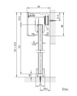 Zeichnung von Sigma 2.0 - 65 Schiebetürsystem für Glastüren - Erkelenz
