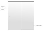 Skizze von Sinus 2 Motiv klar Glasschiebetür mit festem Seitenteil Sigma Flexible Variante 1 - Erkelenz