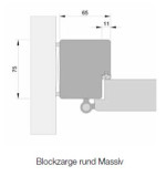 Technische Zeichnung von Blockrahmen Französische Buche CPL mit runder Kante - Hörmann