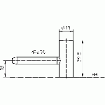 technische Zeichnung Flügelteil für gefälzte Türen V 0020 vernickelt - Simonswerk