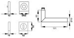 technische Zeichnung Rhodos ER28Q matt Quadratrosette - Karcher Design