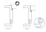 Technische Zeichnung von WESTAG Zarge für Wohnungseingangstüren Kitt A 446 GetaLit mit runder Kante