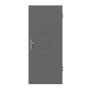 Frontansicht von HÖRMANN Wohnungseingangstür Groove 19 Staubgrau RAL 7037 Lack DesignLine