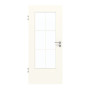 Frontansicht von GARANT Zimmertür 0105-60 Pearl White CPL mit Lichtausschnitt LA-DIN Sprosse SP4