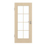 Frontansicht von GARANT Zimmertür Authentic Sand CPL mit Lichtausschnitt LA-2 Sprosse SP1