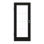 GARANT Zimmertür 0901-60 Black Resopal mit Lichtausschnitt LA-2 Sprosse SP10