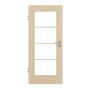 Frontansicht von GARANT Zimmertür Authentic Sand CPL mit Lichtausschnitt LA-2 Sprosse SP10