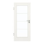 Frontansicht von GARANT Zimmertür Quer Authentic Bianco CPL mit Lichtausschnitt LA-2 Sprosse SP10