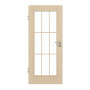 Frontansicht von GARANT Zimmertür Authentic Sand CPL mit Lichtausschnitt LA-2 Sprosse SP2