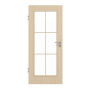 Frontansicht von GARANT Zimmertür Authentic Sand CPL mit Lichtausschnitt LA-2 Sprosse SP4