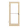 Frontansicht von GARANT Zimmertür Authentic Sand CPL mit Lichtausschnitt LA-3 Sprosse SP0