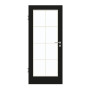 GARANT Zimmertür 0901-60 Black Resopal mit Lichtausschnitt LA-3 Sprosse SP1