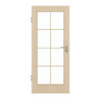 Frontansicht von GARANT Zimmertür Authentic Sand CPL mit Lichtausschnitt LA-3 Sprosse SP1