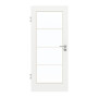 Frontansicht von GARANT Zimmertür D354-60 Designer White Resopal mit Lichtausschnitt LA-3 Sprosse SP10