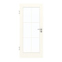 Frontansicht von GARANT Zimmertür 0105-60 Pearl White CPL mit Lichtausschnitt LA-3 Sprosse SP4