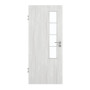Frontansicht von GARANT Zimmertür Authentic Grigio CPL mit Lichtausschnitt LA-5 schlossseitig Sprosse SP10