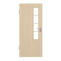 Frontansicht von GARANT Zimmertür Authentic Sand CPL mit Lichtausschnitt LA-5 schlossseitig Sprosse SP10