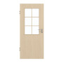 Frontansicht von GARANT Zimmertür Authentic Sand CPL mit Lichtausschnitt LA-6 Sprosse SP4