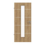 Frontansicht von CLASSEN Innentür 4.11 Hickory Eiche CPL mit Lichtausschnitt