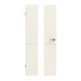 Frontansicht von Innentür-Set Linea 04 LA-04 reverse Weißlack mit Zarge und Drücker