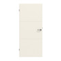 Frontansicht von Innentür-Set Linea 07 reverse Weißlack mit Zarge und Drücker