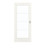 Frontansicht von GARANT Schiebetür Authentic Bianco CePaL mit Lichtausschnitt LA-3 Sprosse SP10