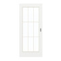 GARANT Schiebetür D354-60 Designer White Resopal mit Lichtausschnitt LA-3 Sprosse SP2
