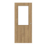 Frontansicht von CLASSEN Schiebetür 4.2 Hickory Eiche CPL mit Lichtausschnitt