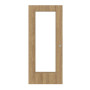 Frontansicht von CLASSEN Schiebetür 4.3 Hickory Eiche CPL mit Lichtausschnitt