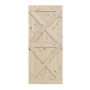 Frontansicht von Loft Rustic XX Kiefer Massivholz Schiebetür - Radex