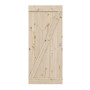 Frontansicht von Loft Rustic Z Kiefer Massivholz Schiebetür - Radex