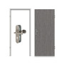 Komplettset-Ansicht von CLASSEN Wohnungseingangstür-Set Grigio Eiche CPL 4.1 mit Stahl-Eckzarge und Beschlag