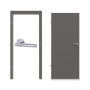 Komplettset-Ansicht von HÖRMANN Innentür-Set Aktion Staubgrau RAL 7037 Duradecor mit Zarge und Drücker