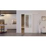 Front-Milieubild von der vor der Wand laufenden Carolina 5 LA Lugano ClassicLine Weißlack Schiebetür - Hörmann
