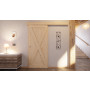 Front-Milieuansicht von Loft Rustic XI Fichte Massivholz Schiebetür - Radex