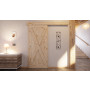 Front-Milieuansicht von Loft Rustic XI Kiefer Massivholz Schiebetür - Radex