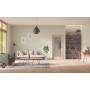 Front-Milieuansicht der in der Wand laufenden GARANT Schiebetür Authentic Achat GCK08 mit Lichtausschnitt LA-3