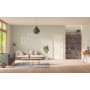Front-Milieuansicht der in der Wand laufenden GARANT Schiebetür Corona 850 Snow White CePaL 