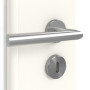 Detailansicht der Oberfläche von GARANT Zimmertür 0105-60 Pearl White CPL mit Lichtausschnitt LA-DIN Sprosse SP4