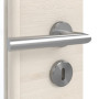Detailansicht der Oberfläche von GARANT Zimmertür Quer Authentic Perl GCK08 mit Lichtausschnitt LA-DIN Sprosse SP4