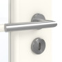 Detailansicht der Oberfläche von GARANT Zimmertür 0105-60 Pearl White CPL mit Lichtausschnitt LA-2 Sprosse SP0