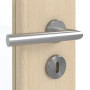 Detailansicht der Oberfläche von GARANT Zimmertür Authentic Sand CPL mit Lichtausschnitt LA-2 Sprosse SP2