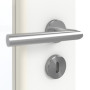 Detailansicht der Oberfläche von GARANT Zimmertür U11209SD Edelweiß GHK08 mit Lichtausschnitt LA-2 Sprosse SP2