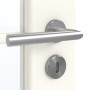 Detailansicht der Oberfläche von GARANT Zimmertür 0105-60 Pearl White CPL mit Lichtausschnitt LA-3 Sprosse SP10