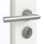 Detailansicht der Oberfläche von GARANT Zimmertür Authentic Bianco CPL mit Lichtausschnitt LA-3 Sprosse SP2