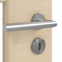 Detailansicht der Oberfläche von GARANT Zimmertür Quer Authentic Sand GCK08 mit Lichtausschnitt LA-6 Sprosse SP10