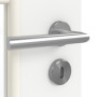 Detailansicht der Oberfläche von GARANT Zimmertür D354-60 Designer White Resopal mit Lichtausschnitt LA-6 Sprosse SP10