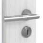 Detailansicht der Oberfläche von GARANT Zimmertür Authentic Grigio CPL mit Lichtausschnitt LA-6 Sprosse SP2